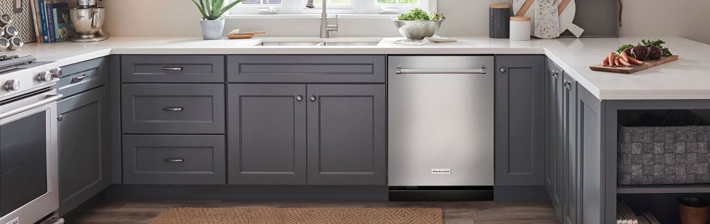 How do you install a dishwasher in a new kitchen