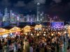 Hong Kong Wine and Dine Festival 2026 booths at Central Harbourfront at night