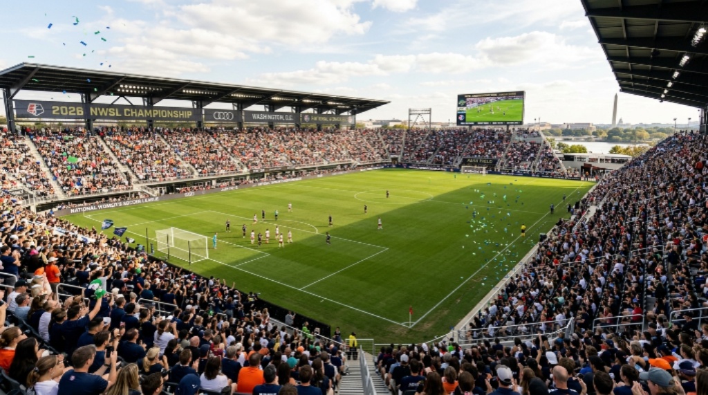 Audi Field stadium hosting the 2026 NWSL Championship in Washington, D.C.