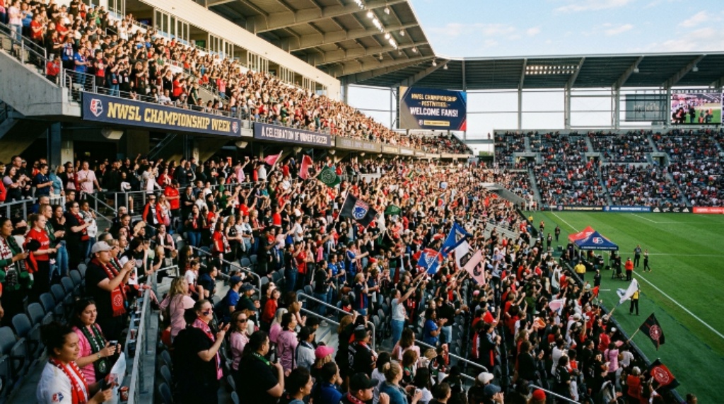 Fans filling the stands for NWSL Championship week festivities
