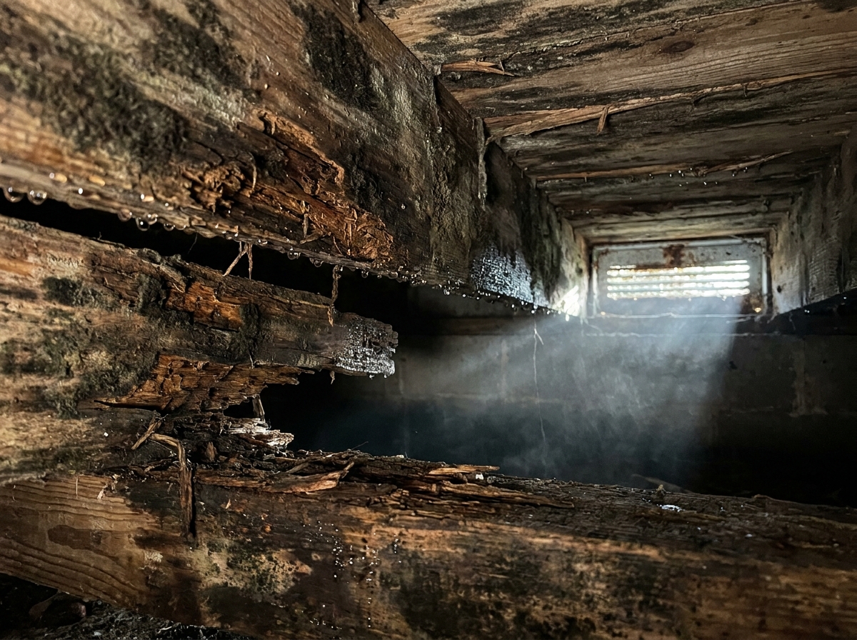 Poor crawl space ventilation traps moisture, creating the ideal environment for wood rot and fungi. Learn how airflow issues cause decay and how to stop them.